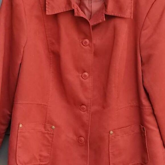 Koret Rust Faux Suede Feel Lined Blazer Size 16 - Picture 5 of 9